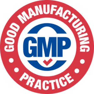MemoClear GMP certified manufacturing badge